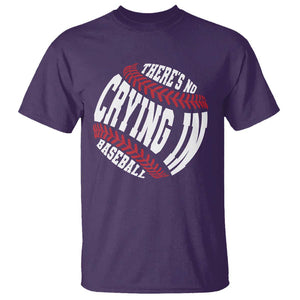 Theres No Crying in Baseball T Shirt TS09 Purple Print Your Wear