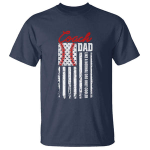 Baseball Coach Dad T Shirt Like A Normal Dad Only Cooler America Flag TS09 Navy Print Your Wear