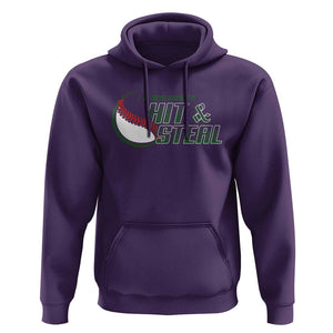 Baseball Coach Hoodie I Teach Kids To Hit And Steal TS09 Purple Print Your Wear