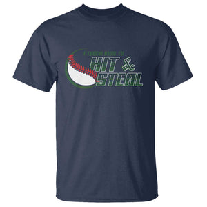 Baseball Coach T Shirt I Teach Kids To Hit And Steal TS09 Navy Print Your Wear