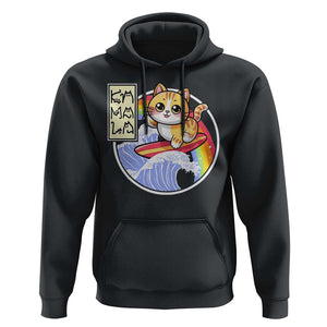 Funny Cat Kamala 2024 Hoodie Harris Blue Wave Cat Ladies Rainbow TS09 Black Print Your Wear