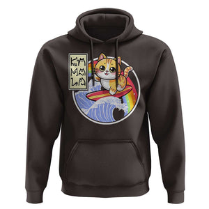 Funny Cat Kamala 2024 Hoodie Harris Blue Wave Cat Ladies Rainbow TS09 Dark Chocolate Print Your Wear