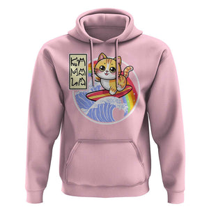 Funny Cat Kamala 2024 Hoodie Harris Blue Wave Cat Ladies Rainbow TS09 Light Pink Print Your Wear