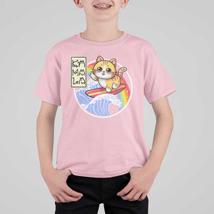 Funny Cat Kamala 2024 T Shirt For Kid Harris Blue Wave Cat Ladies Rainbow TS09 Light Pink Print Your Wear