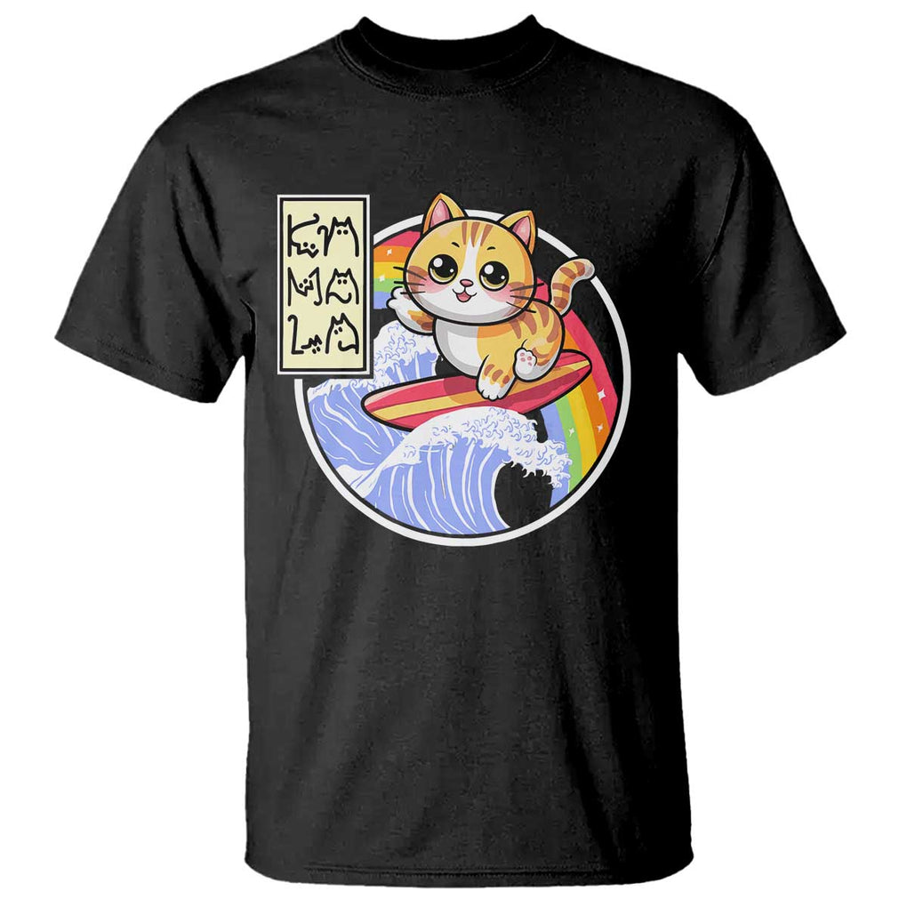 Funny Cat Kamala 2024 T Shirt Harris Blue Wave Cat Ladies Rainbow TS09 Black Print Your Wear