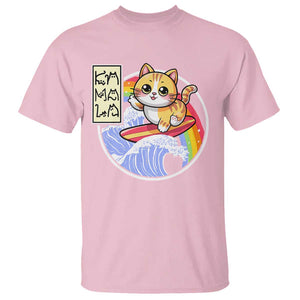 Funny Cat Kamala 2024 T Shirt Harris Blue Wave Cat Ladies Rainbow TS09 Light Pink Print Your Wear