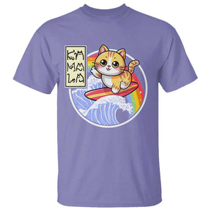 Funny Cat Kamala 2024 T Shirt Harris Blue Wave Cat Ladies Rainbow TS09 Violet Print Your Wear