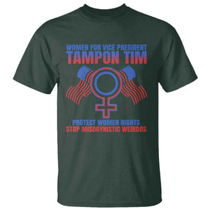 Tampon Tim T Shirt Women For Vice President Tim Walz Kamala Support TS09 Dark Forest Green Print Your Wear