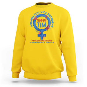 Tampon Tim Sweatshirt Women For Vice President Tim Walz Kamala Support TS09 Daisy Print Your Wear