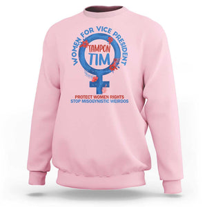 Tampon Tim Sweatshirt Women For Vice President Tim Walz Kamala Support TS09 Light Pink Print Your Wear