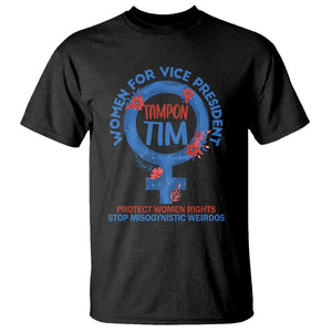 Tampon Tim T Shirt Women For Vice President Tim Walz Kamala Support TS09 Black Print Your Wear