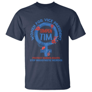 Tampon Tim T Shirt Women For Vice President Tim Walz Kamala Support TS09 Navy Print Your Wear