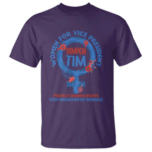 Tampon Tim T Shirt Women For Vice President Tim Walz Kamala Support TS09 Purple Print Your Wear