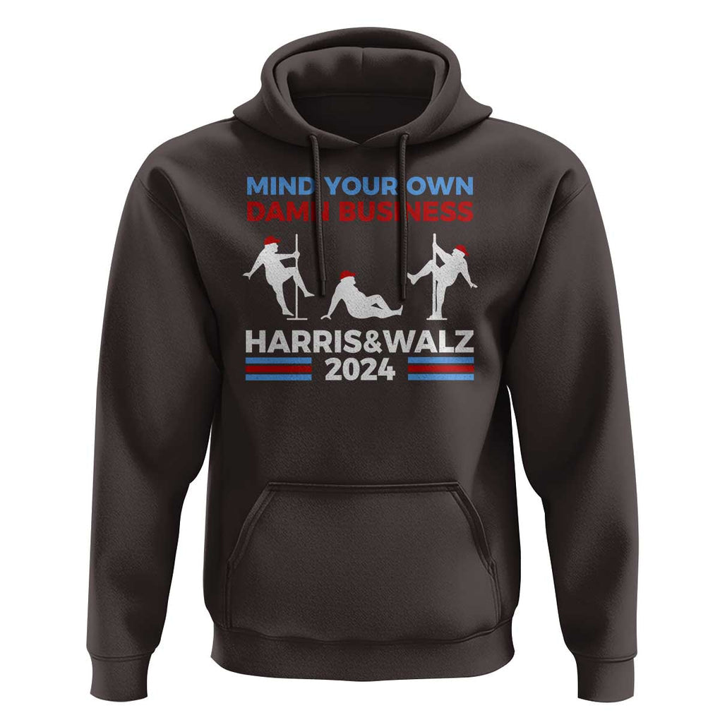 Funny Mind Ya Business Harris Walz 2024 Hoodie TS09 Dark Chocolate Print Your Wear