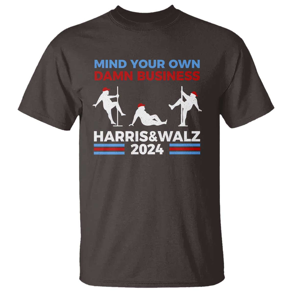 Funny Mind Ya Business Harris Walz 2024 T Shirt TS09 Dark Chocolate Print Your Wear