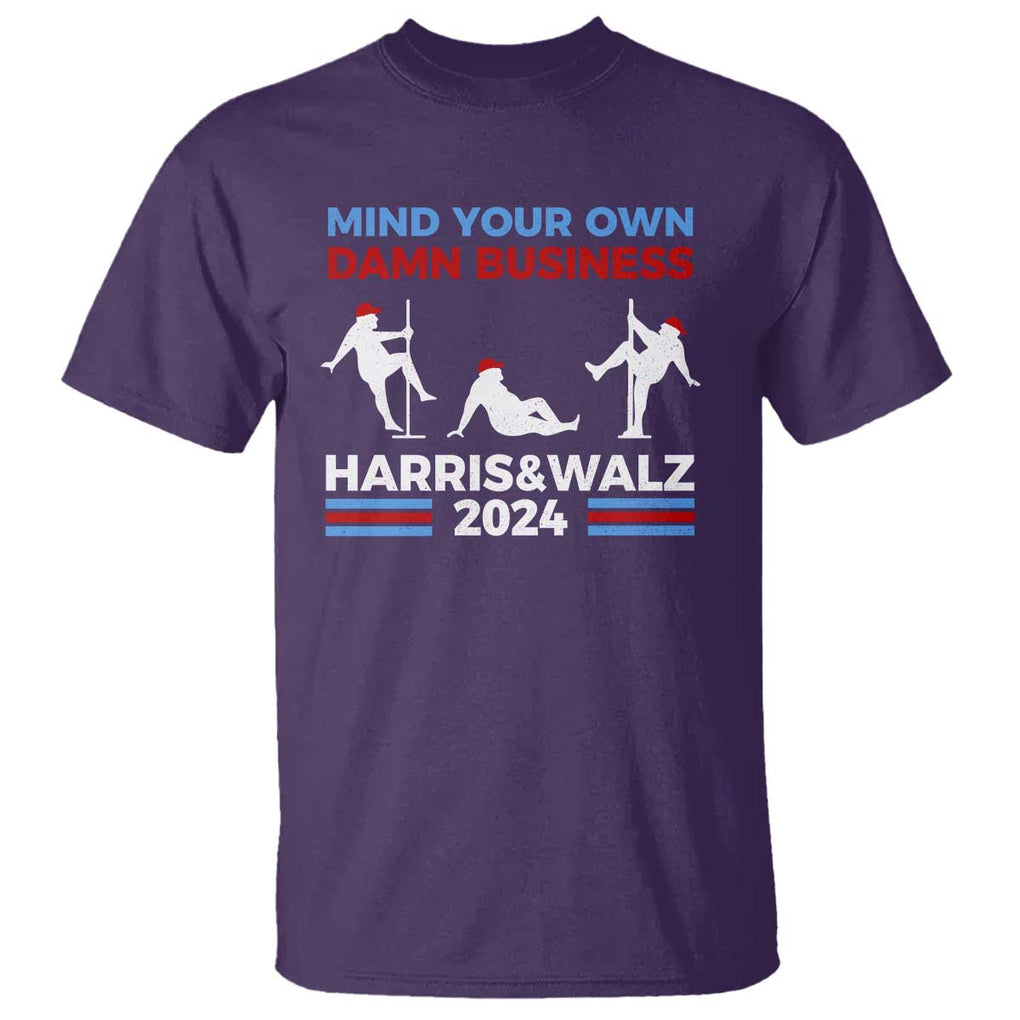 Funny Mind Ya Business Harris Walz 2024 T Shirt TS09 Purple Print Your Wear