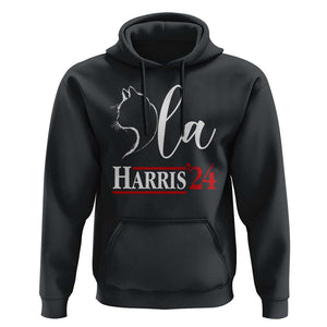 Harris Comma La Cat Ladies Hoodie Kamala 2024 Madam President TS09 Black Print Your Wear