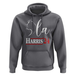 Harris Comma La Cat Ladies Hoodie Kamala 2024 Madam President TS09 Charcoal Print Your Wear