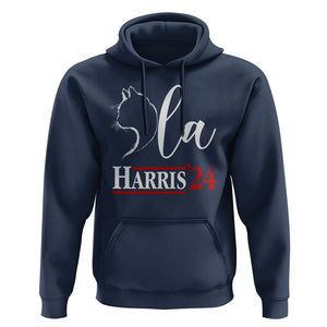 Harris Comma La Cat Ladies Hoodie Kamala 2024 Madam President TS09 Navy Print Your Wear