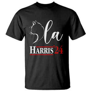 Harris Comma La Cat Ladies T Shirt Kamala 2024 Madam President TS09 Black Print Your Wear