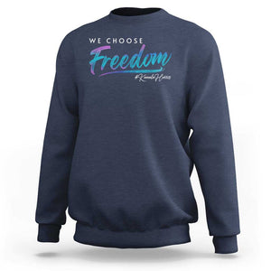 Harris Walz 2024 Sweatshirt We Choose Freedom Kamala US President TS09 Navy Print Your Wear