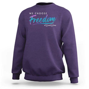 Harris Walz 2024 Sweatshirt We Choose Freedom Kamala US President TS09 Purple Print Your Wear