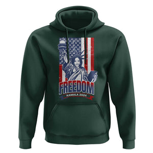 Freedom Kamala 2024 Hoodie Liberty US President Harris For The People TS09 Dark Forest Green Print Your Wear