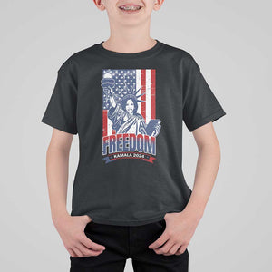 Freedom Kamala 2024 T Shirt For Kid Liberty US President Harris For The People TS09 Black Print Your Wear