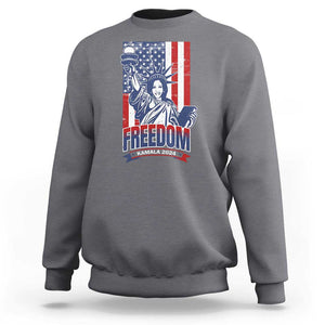 Freedom Kamala 2024 Sweatshirt Liberty US President Harris For The People TS09 Charcoal Print Your Wear