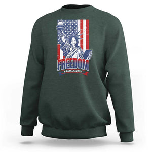 Freedom Kamala 2024 Sweatshirt Liberty US President Harris For The People TS09 Dark Forest Green Print Your Wear