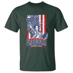 Freedom Kamala 2024 T Shirt Liberty US President Harris For The People TS09 Dark Forest Green Print Your Wear