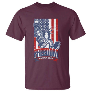 Freedom Kamala 2024 T Shirt Liberty US President Harris For The People TS09 Maroon Print Your Wear