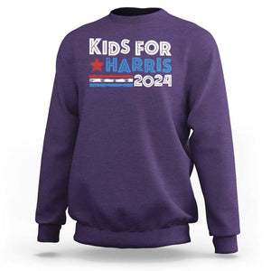 Kids For Harris Sweatshirt Kamala Support US President 2024 TS09 Purple Print Your Wear