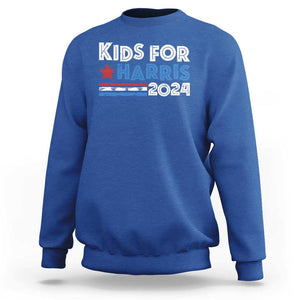 Kids For Harris Sweatshirt Kamala Support US President 2024 TS09 Royal Blue Print Your Wear