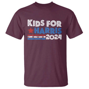 Kids For Harris T Shirt Kamala Support US President 2024 TS09 Maroon Print Your Wear