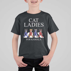 Cat Ladies For Kamala T Shirt For Kid Harris Support 2024 Funny Cats TS09 Black Print Your Wear