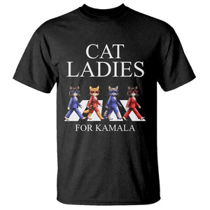 Cat Ladies For Kamala T Shirt Harris Support 2024 Funny Cats TS09 Black Print Your Wear