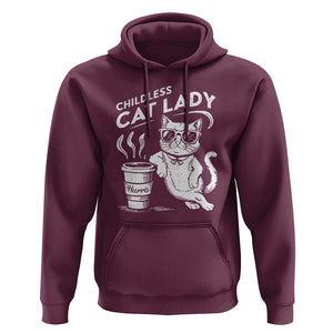 Harris 2024 Hoodie Childless Cat Lady Coffee Kamala Madam President TS09 Maroon Print Your Wear