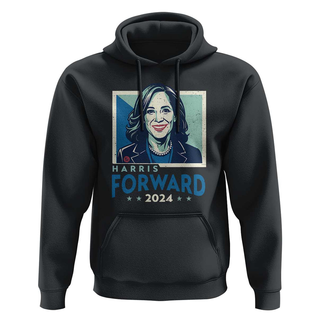 Harris Forward 2024 Hoodie Kamala Support Madam President TS09 Black Print Your Wear