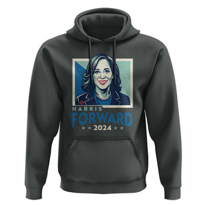 Harris Forward 2024 Hoodie Kamala Support Madam President TS09 Dark Heather Print Your Wear