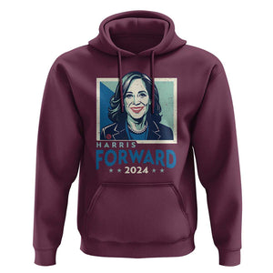 Harris Forward 2024 Hoodie Kamala Support Madam President TS09 Maroon Print Your Wear