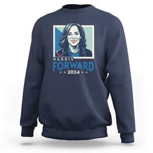 Harris Forward 2024 Sweatshirt Kamala Support Madam President TS09 Navy Print Your Wear