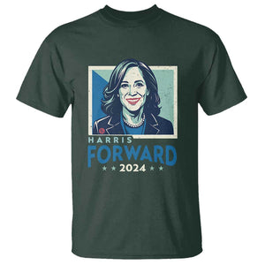 Harris Forward 2024 T Shirt Kamala Support Madam President TS09 Dark Forest Green Print Your Wear