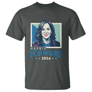 Harris Forward 2024 T Shirt Kamala Support Madam President TS09 Dark Heather Print Your Wear