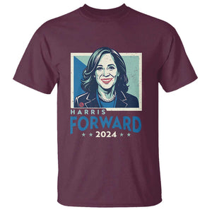 Harris Forward 2024 T Shirt Kamala Support Madam President TS09 Maroon Print Your Wear