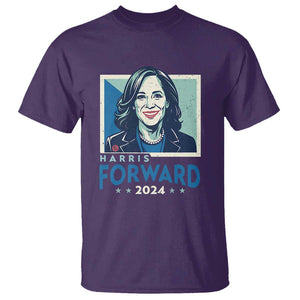 Harris Forward 2024 T Shirt Kamala Support Madam President TS09 Purple Print Your Wear