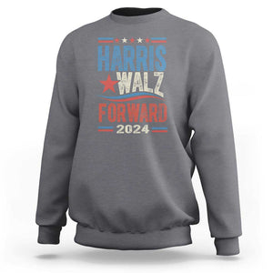 Harris Walz 2024 Forward Sweatshirt Kamala Tim Waltz US President Election TS09 Charcoal Print Your Wear