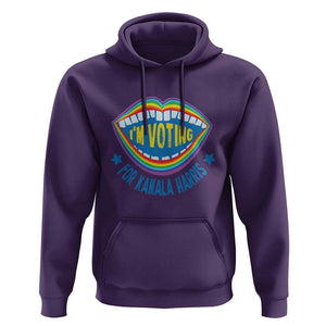 Harris 2024 Hoodie I'm Voting For Kamala LGBT Rights Rainbow TS09 Purple Print Your Wear