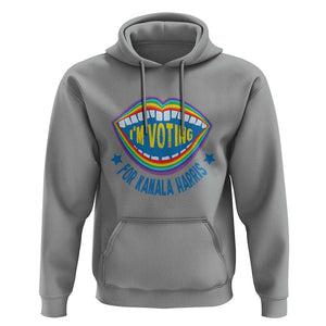 Harris 2024 Hoodie I'm Voting For Kamala LGBT Rights Rainbow TS09 Sport Gray Print Your Wear