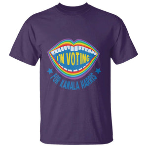 Harris 2024 T Shirt I'm Voting For Kamala LGBT Rights Rainbow TS09 Purple Print Your Wear